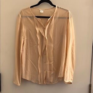 Club Monaco Cream Button-Up Blouse